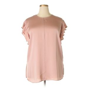 Vince Camuto 1X Flutter Sleeve Blouse NWT